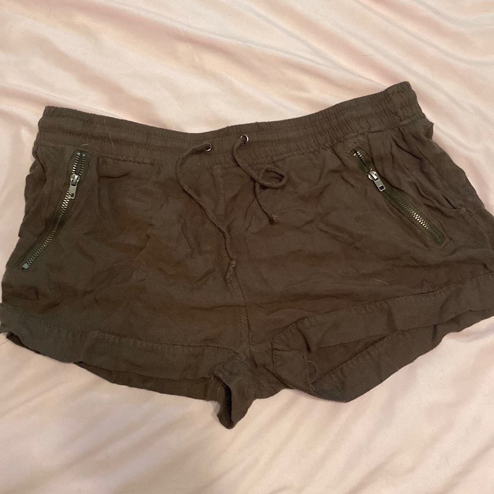 army green shorts